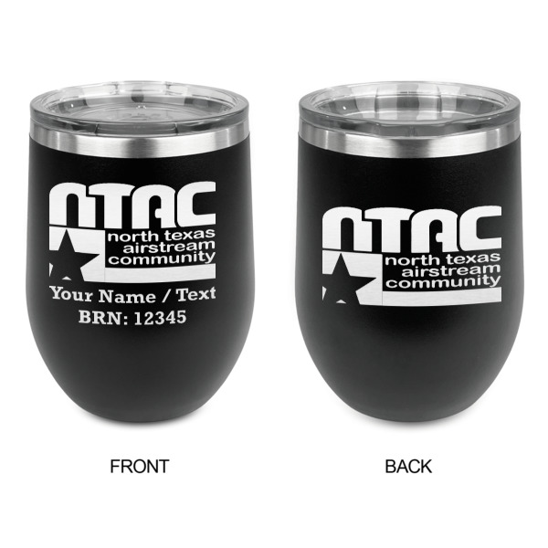 Custom Design - Stainless Wine Tumblers - Black - Double Sided - Approval