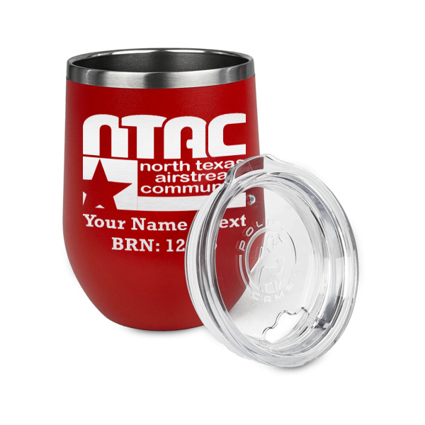 Custom Design - Stainless Wine Tumblers - Red - Single Sided - Alt View