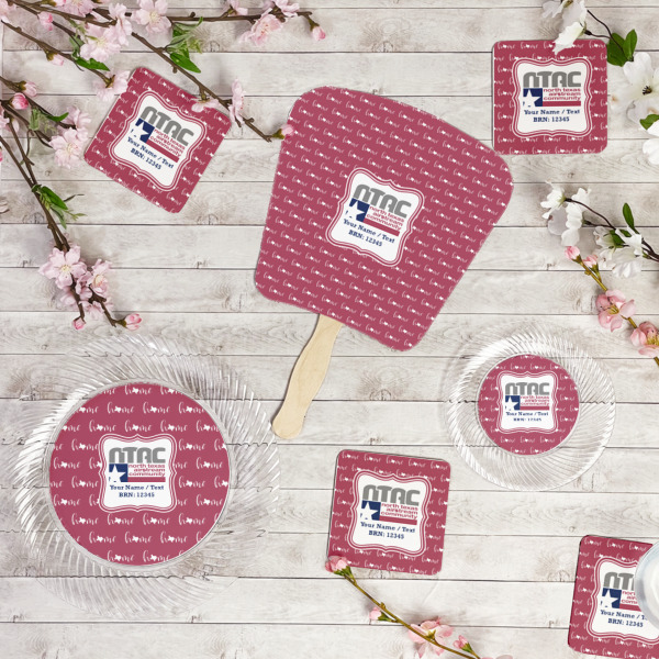 Custom Design - Party Supplies Combination Image - All items - Plates, Coasters, Fans