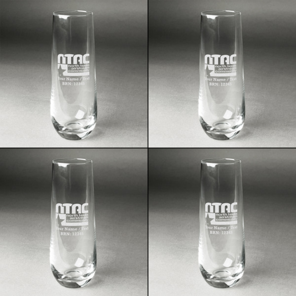 Custom Design - Champagne Flute - Set of 4 - Approval