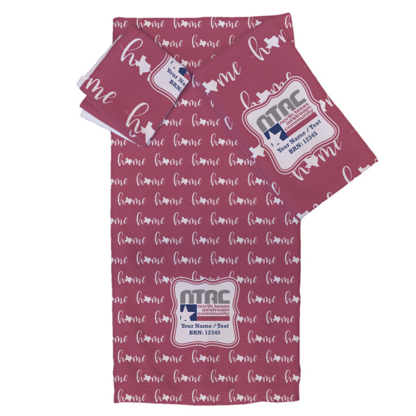 Custom North Texas Airstream Community Bath Towel Set - 3 Pcs