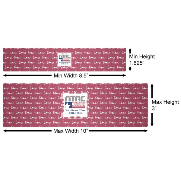 Custom Design - Water Bottle Labels w/ Dimensions