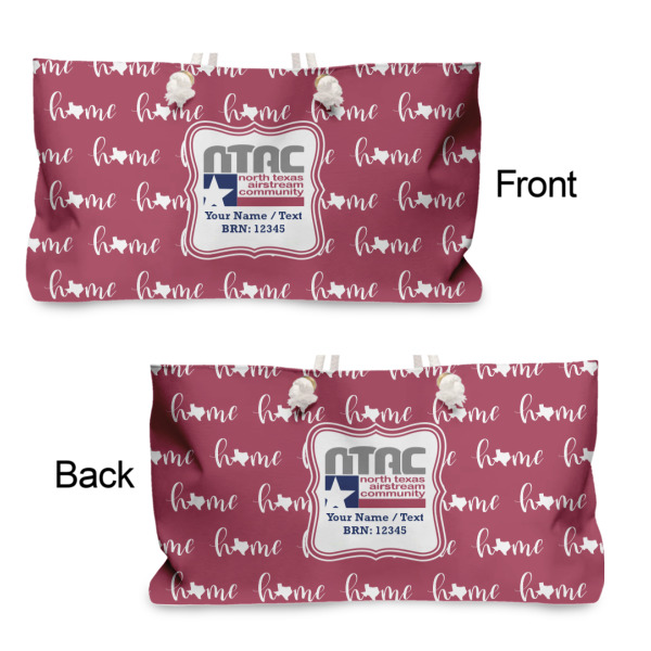 Custom Design - Large Rope Tote - From & Back View