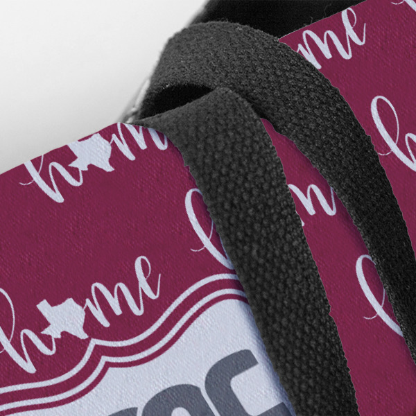 Custom Design - Closeup of Tote w/Black Handles