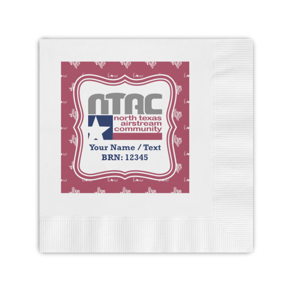 Custom North Texas Airstream Community Coined Cocktail Napkins
