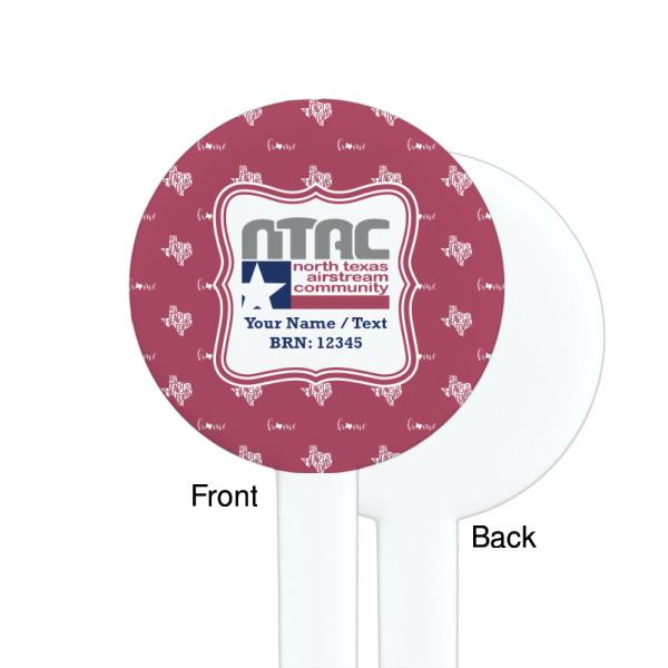 Custom Design - White Plastic 7" Stir Stick - Single Sided - Round - Front & Back