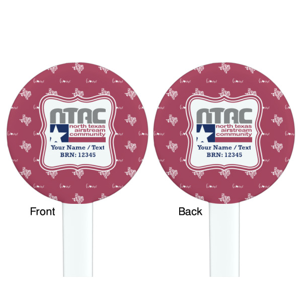 Custom Design - White Plastic 7" Stir Stick - Double Sided - Round - Front & Back