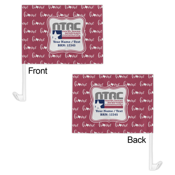 Custom Design - Car Flag - 11" x 8" - Front & Back View