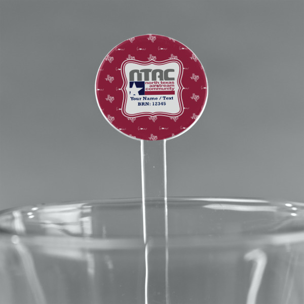 Custom Design Your Own 7" Round Plastic Stir Sticks - Clear