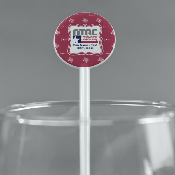 Custom Design - White Plastic 5.5" Stir Stick - Round - Main