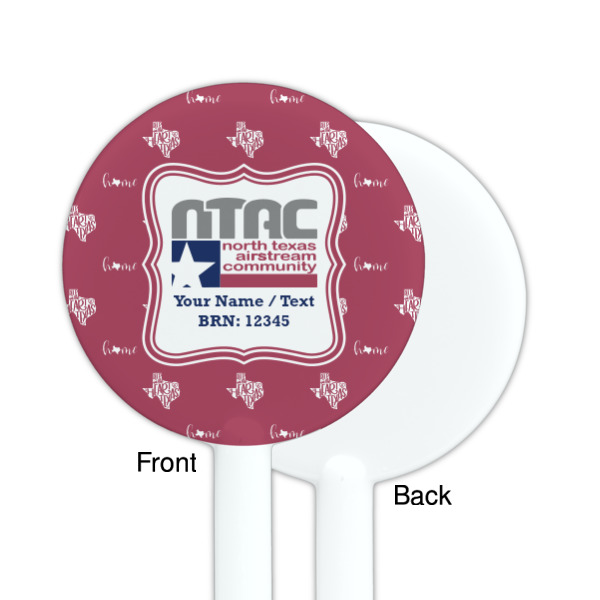 Custom Design - White Plastic 5.5" Stir Stick - Single Sided - Round - Front & Back