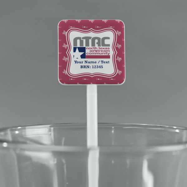 Custom Design - White Plastic Stir Stick - Square - Main