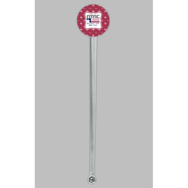 Custom Design - Clear Plastic 7" Stir Stick - Round - Single Stick