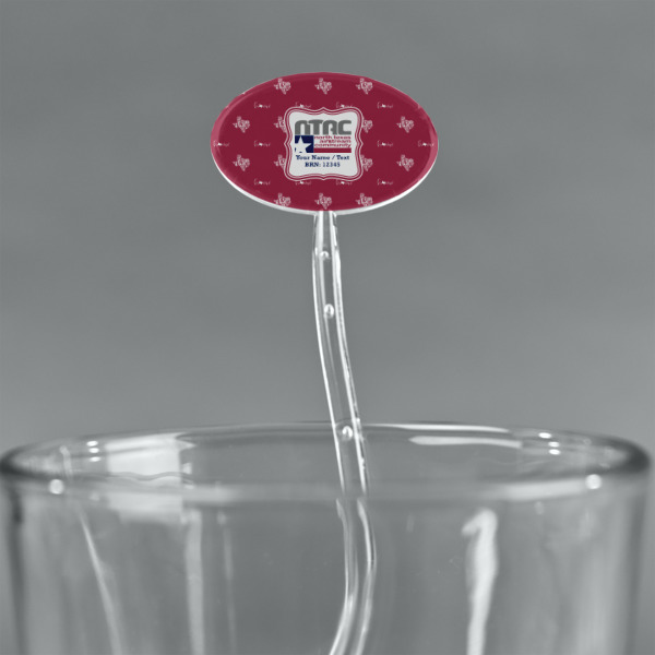Custom Design - Clear Plastic 7" Stir Stick - Oval - Main