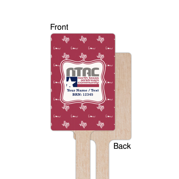 Custom Design - Wooden 6.25" Stir Stick - Rectangular - Single - Front & Back