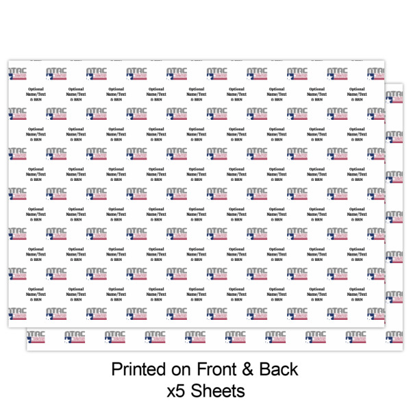 Custom Design - Wrapping Paper Sheet - Double Sided - Front