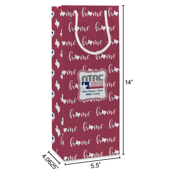 Custom Design - Wine Gift Bag - Dimensions