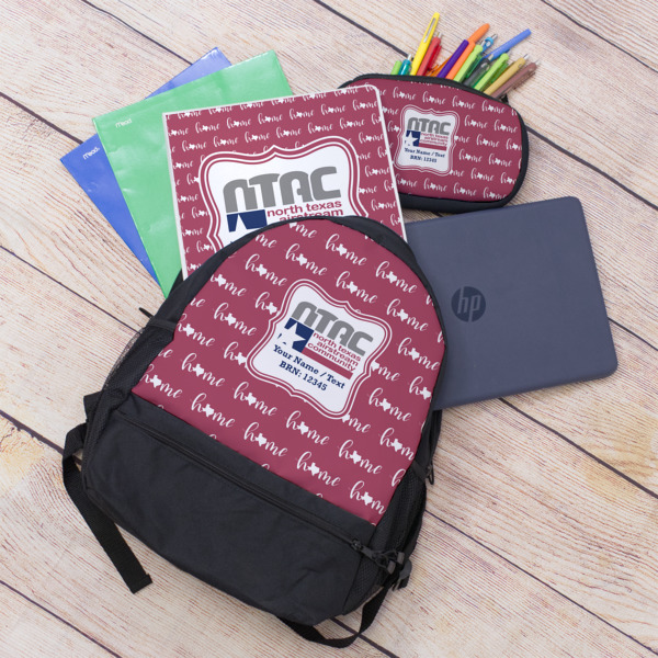 Custom Design - Large Backpack - Black - With Stuff