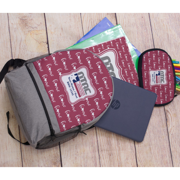 Custom Design - Large Backpack - Gray - With Stuff