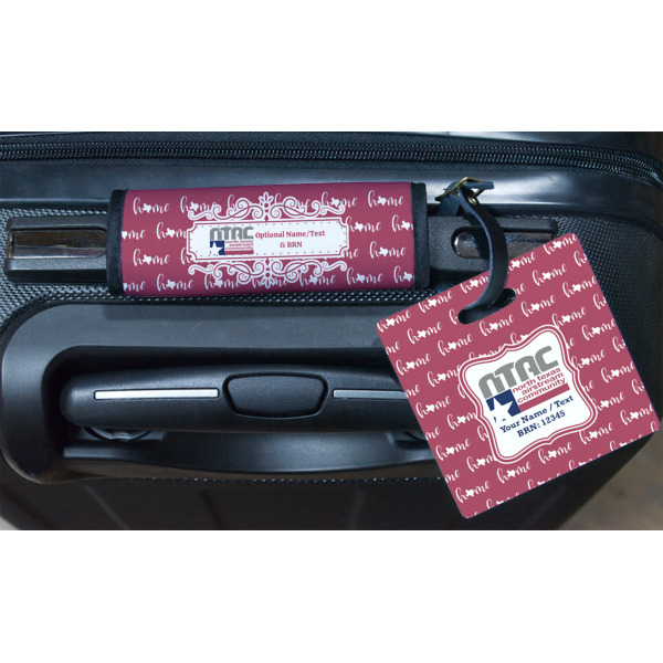 Custom Design - Square Luggage Tag & Handle Wrap - In Context