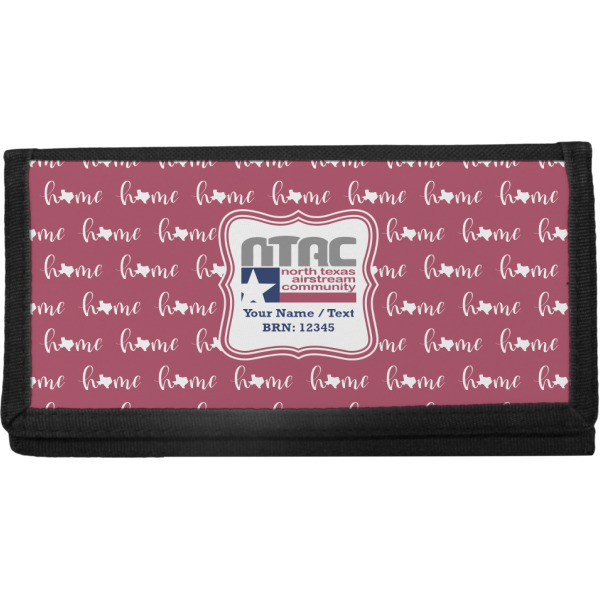 Custom North Texas Airstream Community Canvas Checkbook Cover