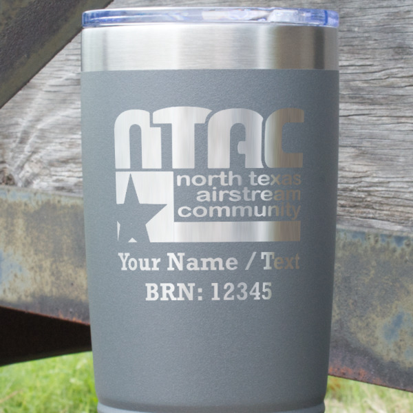 Custom Design - Gray Polar Camel Tumbler - 20oz - Close Up