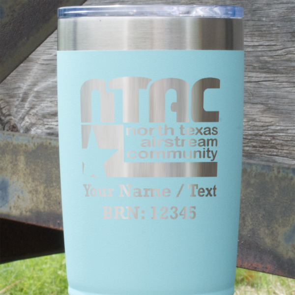 Custom Design - Teal Polar Camel Tumbler - 20oz - Close Up
