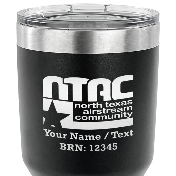Custom Design - 30 oz Stainless Steel Ringneck Tumbler - Black - CLOSE UP