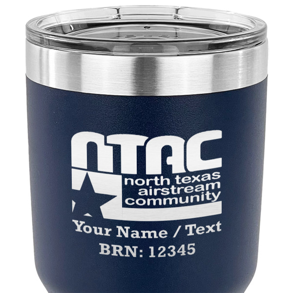 Custom Design - 30 oz Stainless Steel Ringneck Tumbler - Navy - CLOSE UP