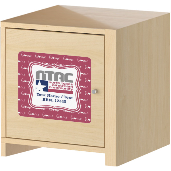 Custom Design - Square Wall Decal on Wooden Cabinet