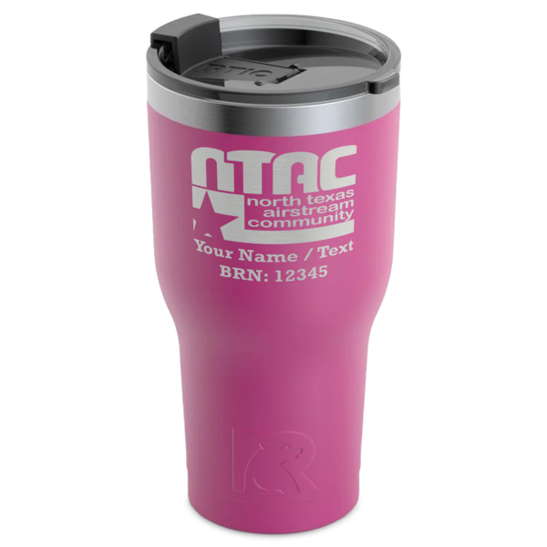Custom Design - RTIC Tumbler - Magenta - Angled