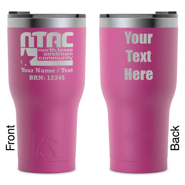 Custom North Texas Airstream Community RTIC Tumbler - Magenta - Laser Engraved - Double-Sided