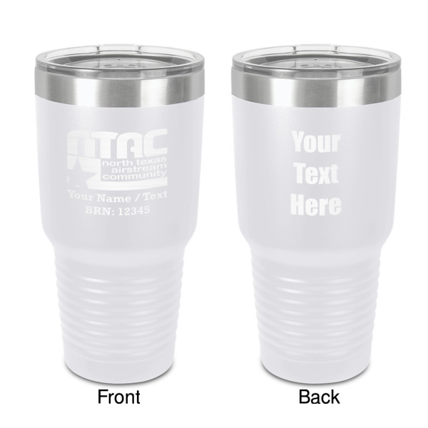 Custom North Texas Airstream Community 30 oz Stainless Steel Tumbler - White - Double-Sided