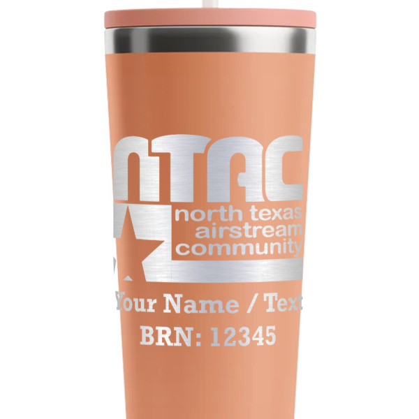 Custom Design - Peach RTIC Everyday Tumbler - 28 oz. - Close Up
