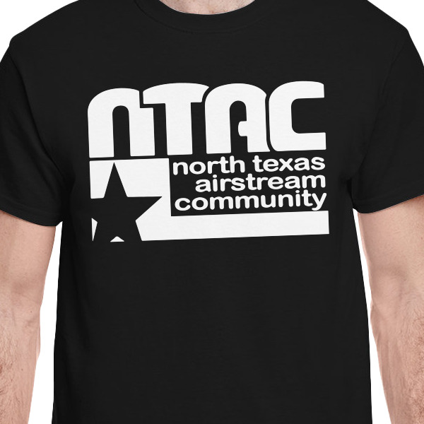 Custom Design - Black Crew T-Shirt on Model - CloseUp