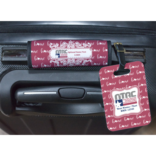 Custom Design - Luggage Wrap & Plastic Rectangular Tag - In Context