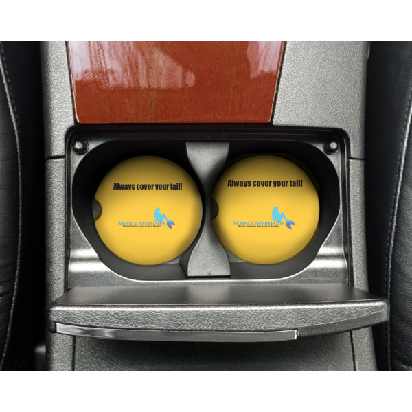 Custom Design - Sandstone Car Coaster - In Cup Holder