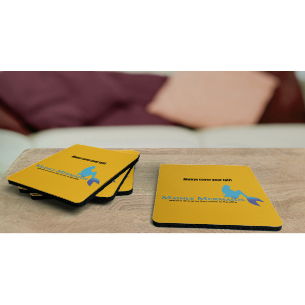 Custom Design - Coaster Rubber Back - On Coffee Table