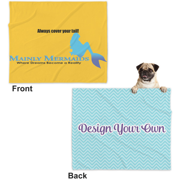 Custom Design - Microfleece Dog Blanket - Large- Front & Back