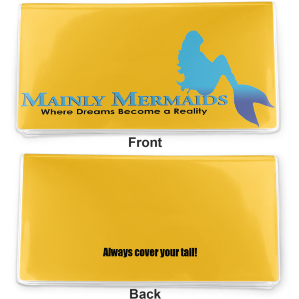 Custom Design - Vinyl Check Book Cover - Front and Back