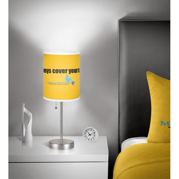 Custom Design - 8" Drum Lampshade - In Room