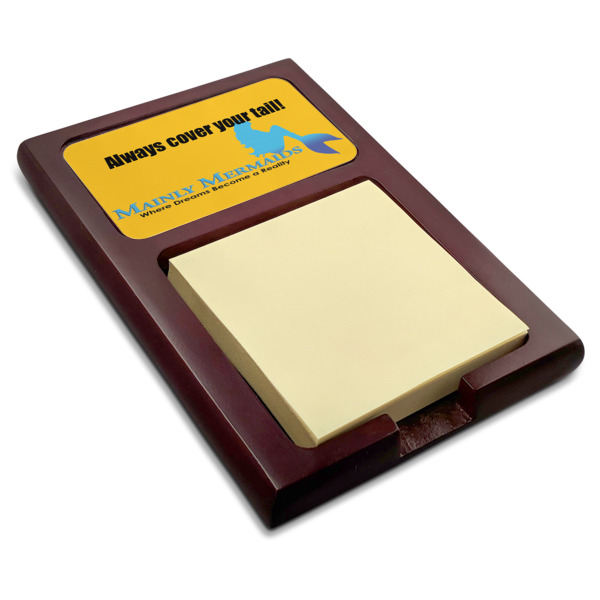 Custom Design Your Own Red Mahogany Sticky Note Holder