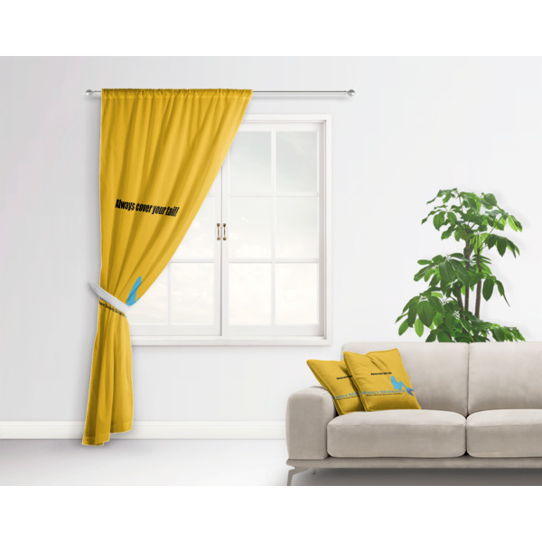 Custom Design - Curtain With Window and Rod - in Room Matching Pillow