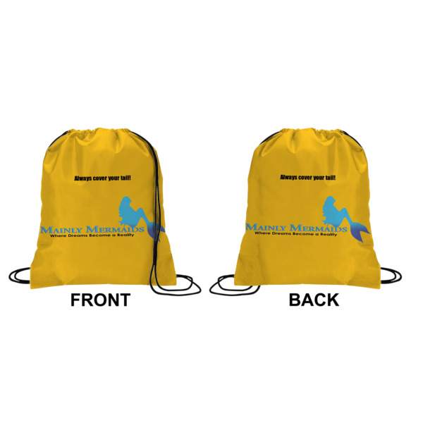 Custom Design - Drawstring Backpack Front & Back Medium