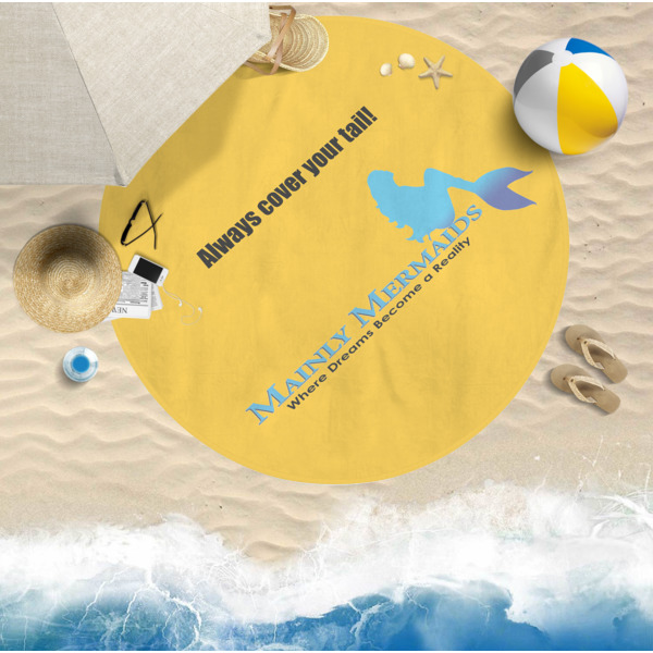 Custom Design - Round Beach Towel Lifestyle