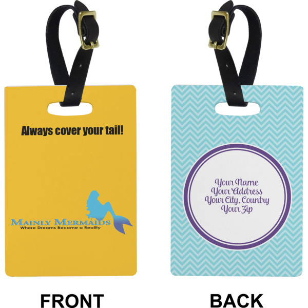 Custom Design - Rectangle Luggage Tag (Front + Back)
