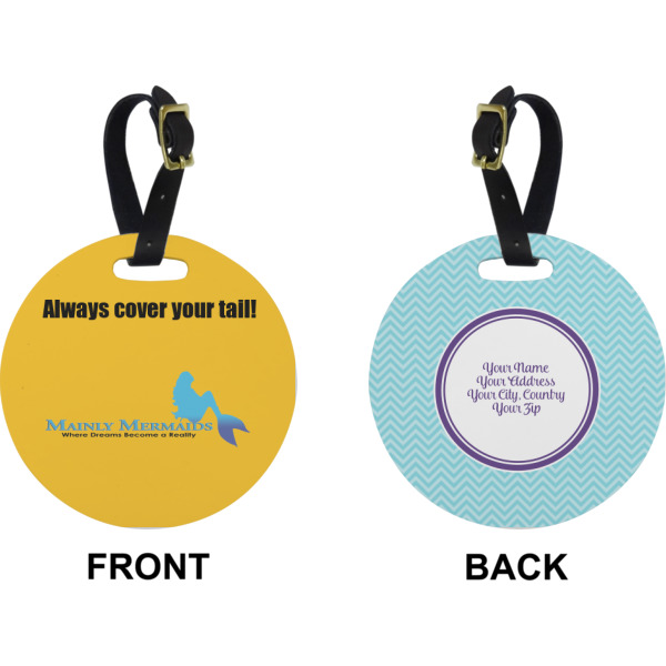 Custom Design - Circle Luggage Tag (Front + Back)