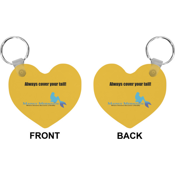 Custom Design - Heart Keychain (Front + Back)
