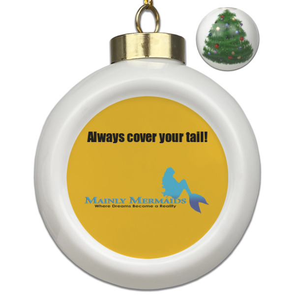 Custom Design Your Own Ceramic Ball Ornament - Christmas Tree
