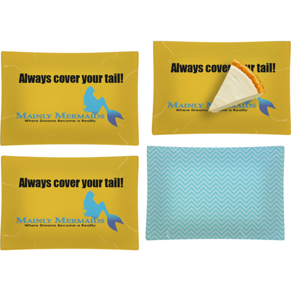 Custom Design - Set of Rectangular Appetizer / Dessert Plates